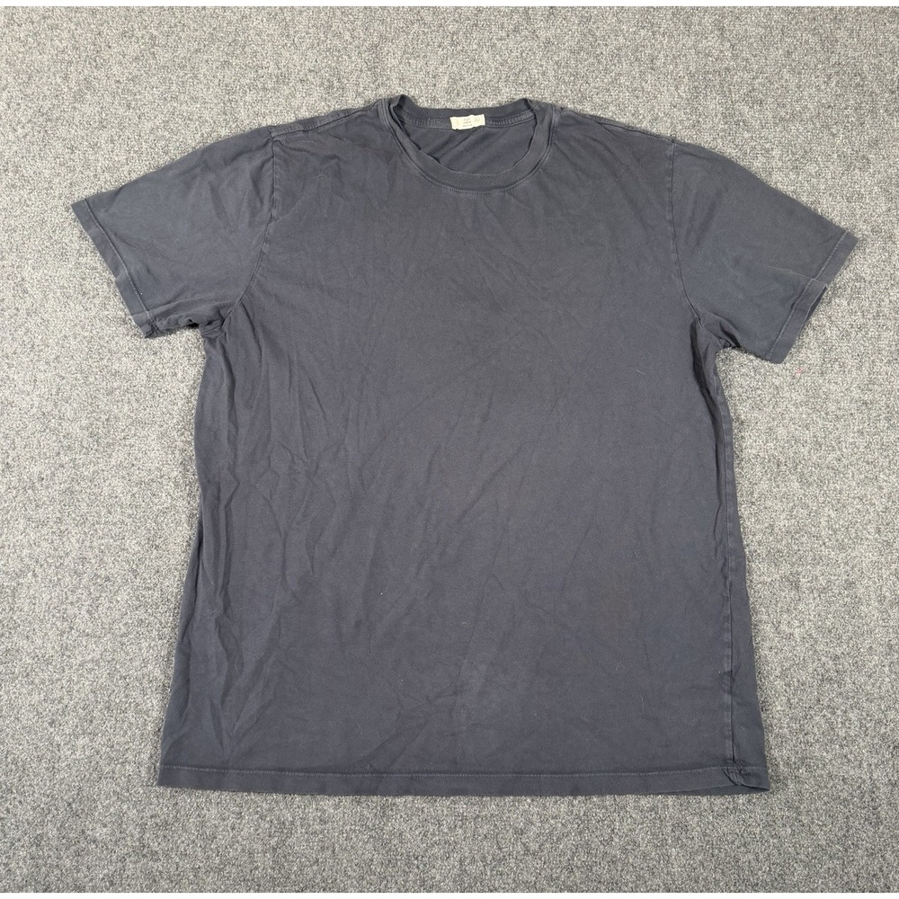 Flint and Tinder Crew Neck T Shirt Mens Large Blue Made in USA 100% Cotton
